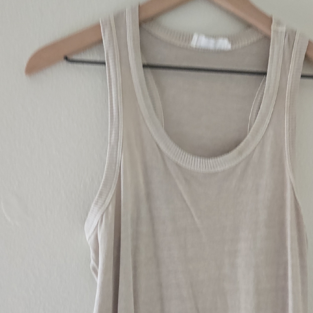 Women's Beige Sleeveless Dress